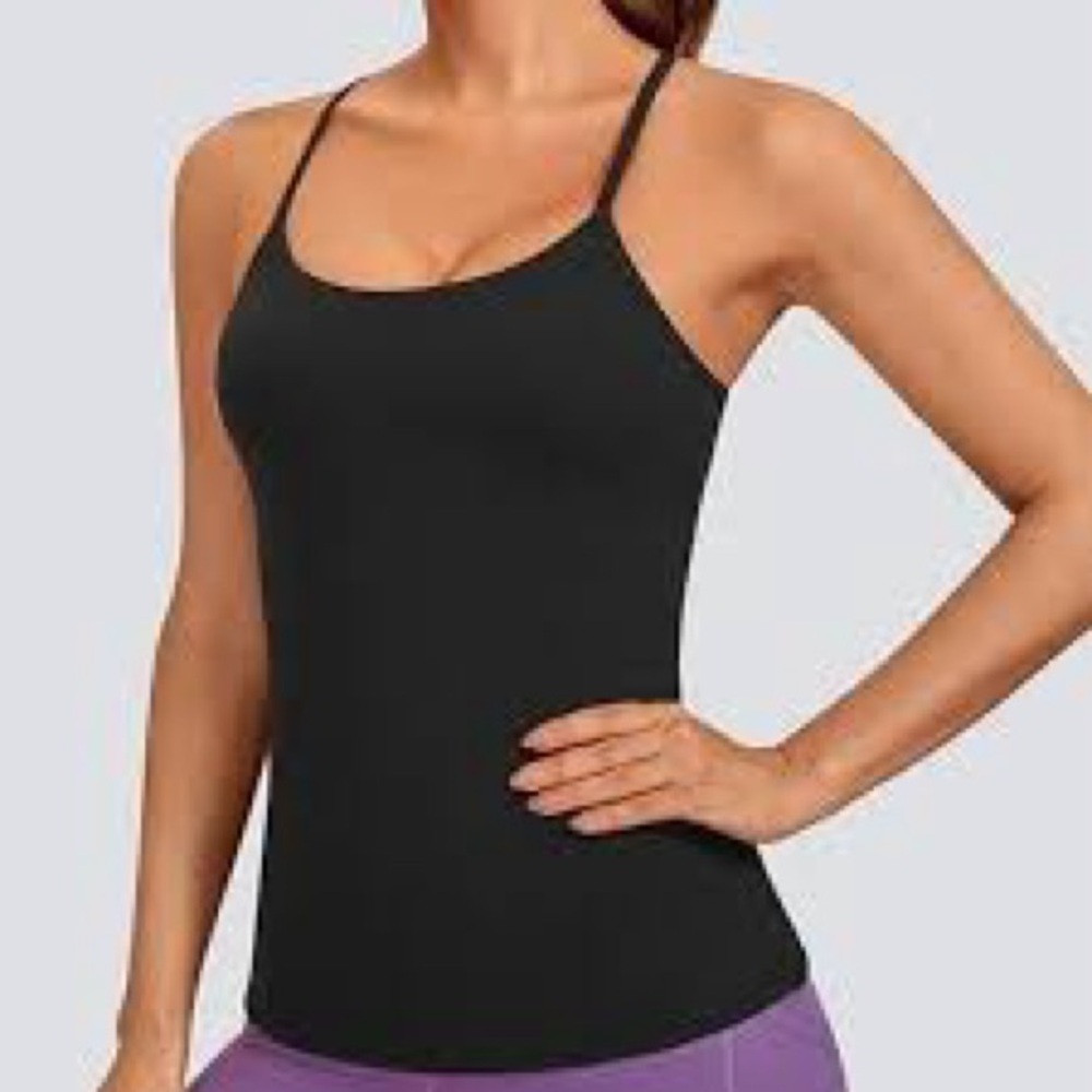 Love & Sports seamless double lined tank with bra